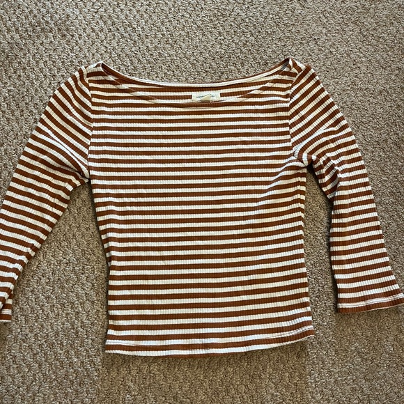 Urban Outfitters Top! Orange and White stripes! - Picture 3 of 5